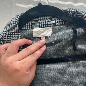 MELLODAY Monochrome Houndstooth Blazer